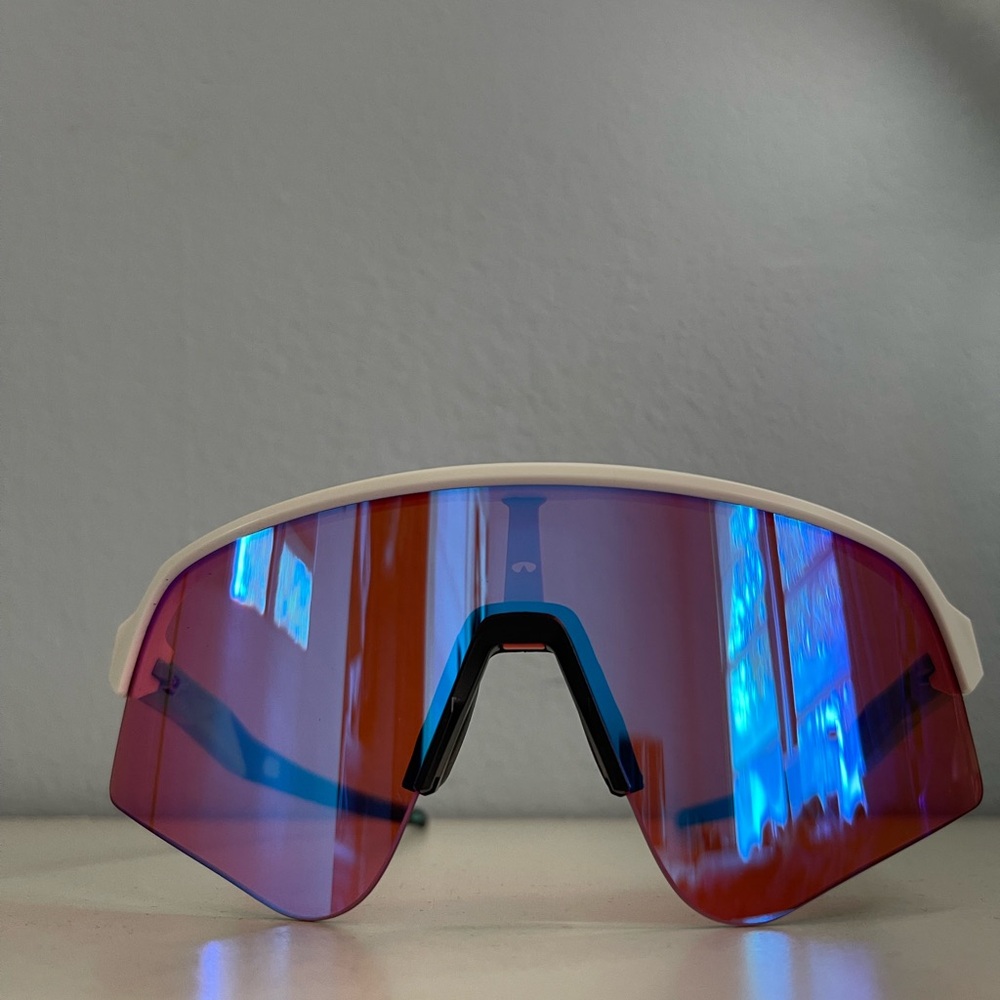 White and Pink Sports Sunglasses